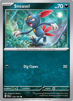 Pokemon TCG - SV02: Paldea Evolved - Sneasel - 133/193 - Reverse Holofoil