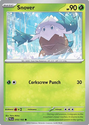 Pokemon TCG - SV02: Paldea Evolved - Snover - 010/193 - Reverse Holofoil