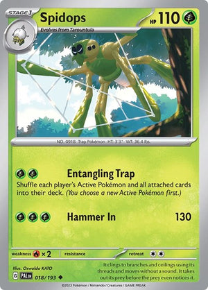 Pokemon TCG - SV02: Paldea Evolved - Spidops - 018/193