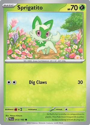 Pokemon TCG - SV02: Paldea Evolved - Sprigatito - 013/193