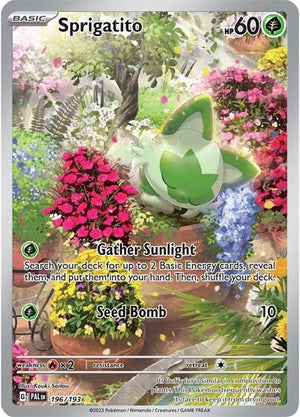 Pokemon TCG - SV02: Paldea Evolved - Sprigatito - 196/193 - Holofoil