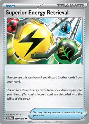 Pokemon TCG - SV02: Paldea Evolved - Superior Energy Retrieval - 189/193 - Reverse Holofoil
