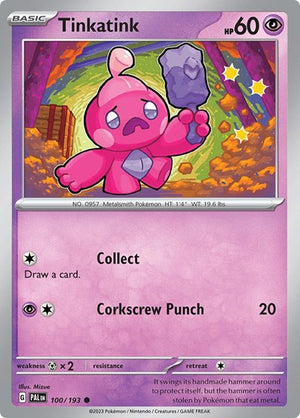 Pokemon TCG - SV02: Paldea Evolved - Tinkatink - 100/193 - Reverse Holofoil