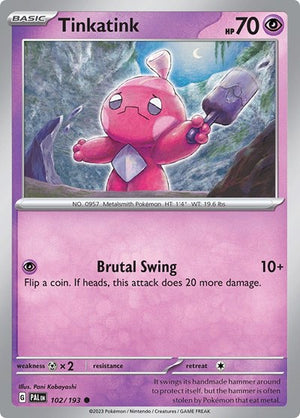 Pokemon TCG - SV02: Paldea Evolved - Tinkatink - 102/193