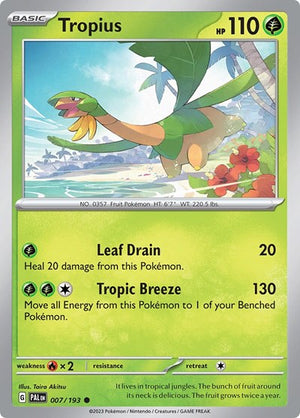 Pokemon TCG - SV02: Paldea Evolved - Tropius - 007/193 - Reverse Holofoil