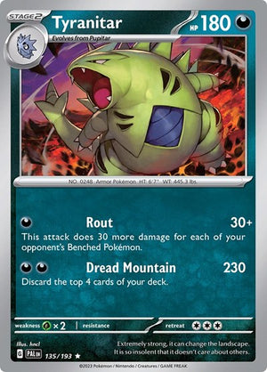 Pokemon TCG - SV02: Paldea Evolved - Tyranitar - 135/193 - Holofoil