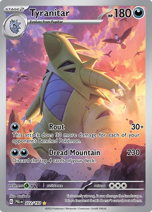Pokemon TCG - SV02: Paldea Evolved - Tyranitar - 222/193 - Holofoil