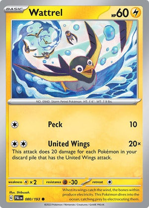 Pokemon TCG - SV02: Paldea Evolved - Wattrel - 080/193