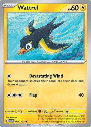 Pokemon TCG - SV02: Paldea Evolved - Wattrel - 081/193