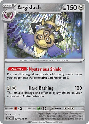 Pokemon TCG - SV04: Paradox Rift - Aegislash - 134/182 - Holofoil