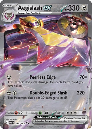 Pokemon TCG - SV04: Paradox Rift - Aegislash ex - 135/182 - Holofoil