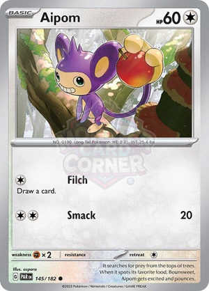 Pokemon TCG - SV04: Paradox Rift - Aipom - 145/182