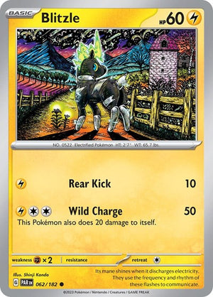 Pokemon TCG - SV04: Paradox Rift - Blitzle - 062/182