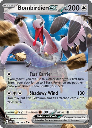 Pokemon TCG - SV04: Paradox Rift - Bombirdier ex - 156/182 - Holofoil