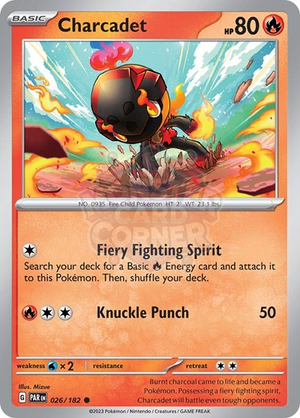 Pokemon TCG - SV04: Paradox Rift - Charcadet - 026/182 - Reverse Holofoil