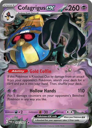 Pokemon TCG - SV04: Paradox Rift - Cofagrigus ex - 076/182 - Holofoil