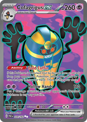 Pokemon TCG - SV04: Paradox Rift - Cofagrigus ex - 224/182 - Holofoil