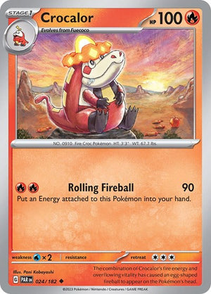 Pokemon TCG - SV04: Paradox Rift - Crocalor - 024/182
