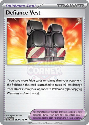 Pokemon TCG - SV04: Paradox Rift - Defiance Vest - 162/182 - Reverse Holofoil