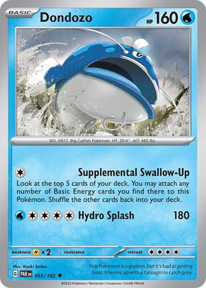 Pokemon TCG - SV04: Paradox Rift - Dondozo - 055/182 - Reverse Holofoil
