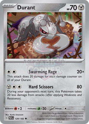 Pokemon TCG - SV04: Paradox Rift - Durant - 129/182 - Reverse Holofoil
