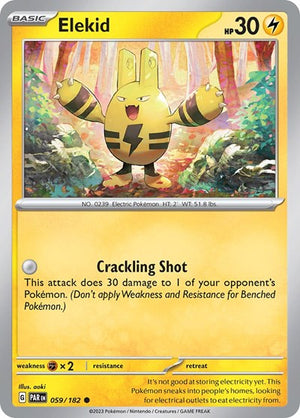 Pokemon TCG - SV04: Paradox Rift - Elekid - 059/182 - Reverse Holofoil