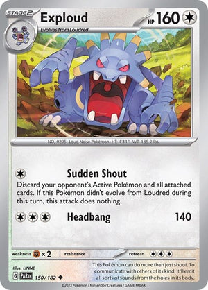 Pokemon TCG - SV04: Paradox Rift - Exploud - 150/182 - Reverse Holofoil
