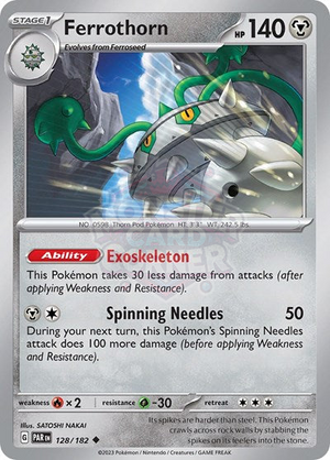 Pokemon TCG - SV04: Paradox Rift - Ferrothorn - 128/182
