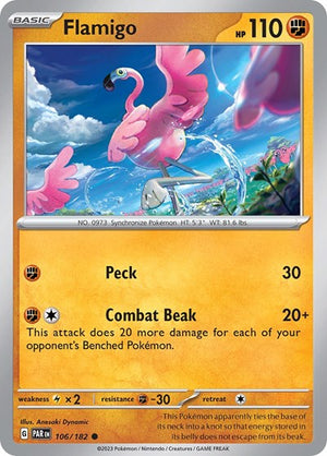 Pokemon TCG - SV04: Paradox Rift - Flamigo - 106/182 - Reverse Holofoil