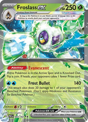 Pokemon TCG - SV04: Paradox Rift - Froslass ex - 003/182 - Holofoil