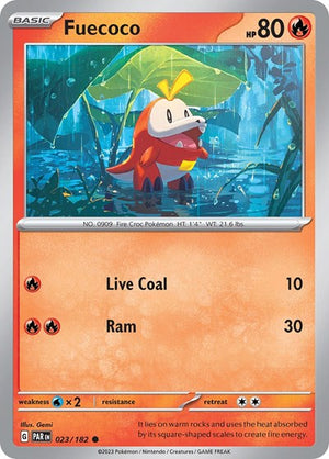Pokemon TCG - SV04: Paradox Rift - Fuecoco - 023/182 - Reverse Holofoil