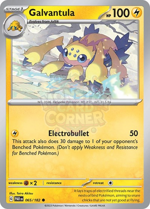 Pokemon TCG - SV04: Paradox Rift - Galvantula - 065/182