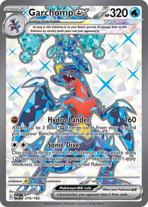 Pokemon TCG - SV04: Paradox Rift - Garchomp ex - 219/182 - Holofoil