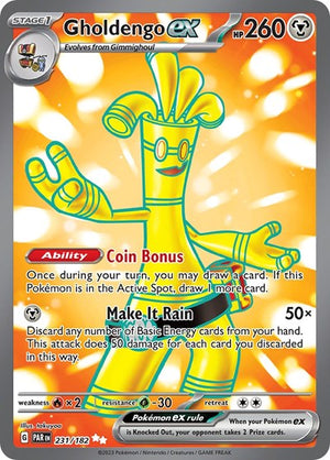 Pokemon TCG - SV04: Paradox Rift - Gholdengo ex - 231/182 - Holofoil