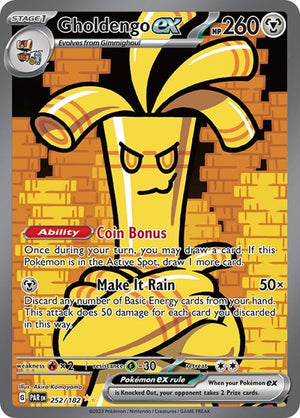 Pokemon TCG - SV04: Paradox Rift - Gholdengo ex - 252/182 - Holofoil