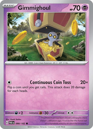 Pokemon TCG - SV04: Paradox Rift - Gimmighoul - 088/182