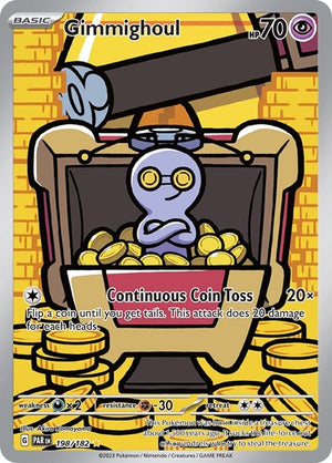 Pokemon TCG - SV04: Paradox Rift - Gimmighoul - 198/182 - Holofoil - Playset (4x)