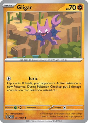 Pokemon TCG - SV04: Paradox Rift - Gligar - 091/182