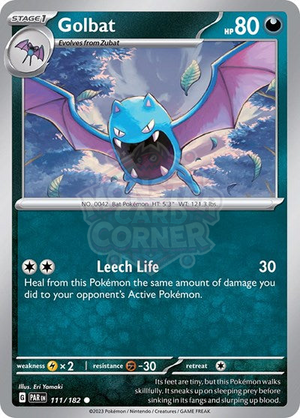 Pokemon TCG - SV04: Paradox Rift - Golbat - 111/182 - Reverse Holofoil