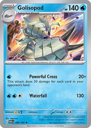 Pokemon TCG - SV04: Paradox Rift - Golisopod - 049/182 - Holofoil