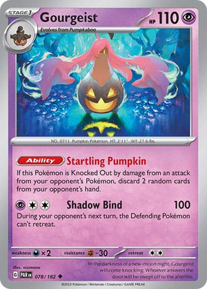 Pokemon TCG - SV04: Paradox Rift - Gourgeist - 078/182 - Reverse Holofoil