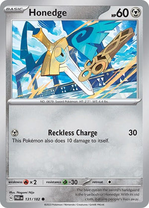 Pokemon TCG - SV04: Paradox Rift - Honedge - 131/182
