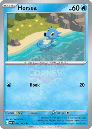 Pokemon TCG - SV04: Paradox Rift - Horsea - 030/182 - Reverse Holofoil