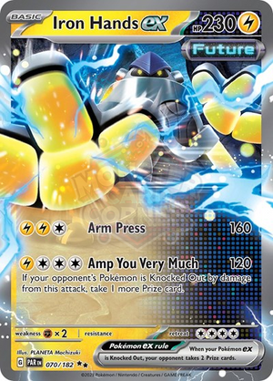 Pokemon TCG - SV04: Paradox Rift - Iron Hands ex - 070/182 - Holofoil