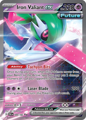 Pokemon TCG - SV04: Paradox Rift - Iron Valiant ex - 089/182 - Holofoil