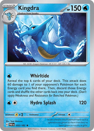 Pokemon TCG - SV04: Paradox Rift - Kingdra - 032/182 - Holofoil