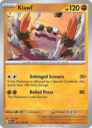 Pokemon TCG - SV04: Paradox Rift - Klawf - 105/182