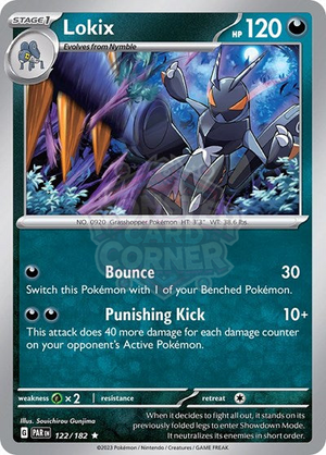 Pokemon TCG - SV04: Paradox Rift - Lokix - 122/182 - Holofoil