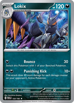 Pokemon TCG - SV04: Paradox Rift - Lokix - 122/182 - Reverse Holofoil