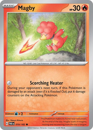 Pokemon TCG - SV04: Paradox Rift - Magby - 019/182